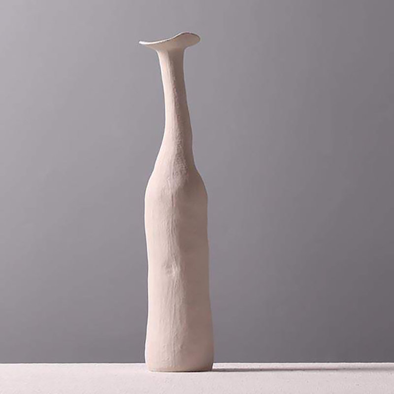 Vase de table Paso, Blanc, H 15,6 po x l 3,4 po x P 3,4 po