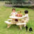 Admeto Wooden Kids Round Picnic Table Bench, Outdoor Children's Backyard Table, Crafting, Dining, and Playtime Patio Table