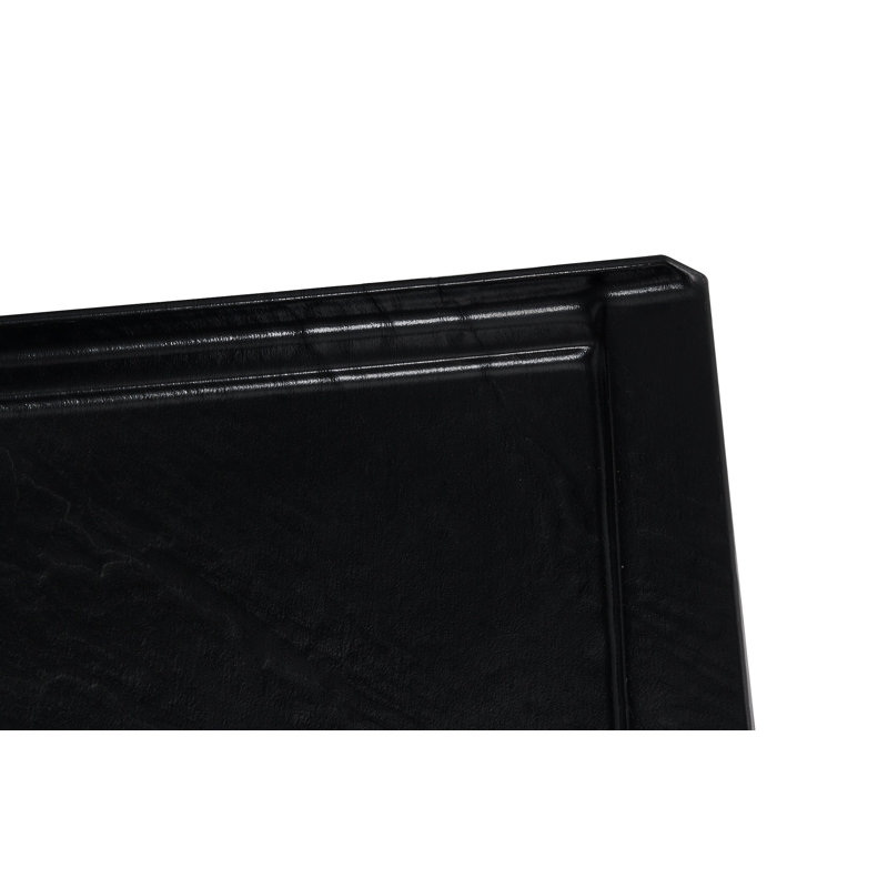 Receveur de douche rectangulaire noir 122 x 91 cm avec seuil unique et bonde centrale, en acrylique antidérapant, fini résistant aux égratignures, facile à nettoyer
