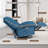 37.79'' Wide Swivel Recliner Chair, Glider Rocking Power Recliner With Massage And Heated-369955320