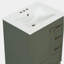 Meuble-lavabo 24 po avec lavabo en céramique, porte à fermeture douce, 3 tiroirs, poignées dorées et support de porte-127467486
