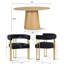 Ensemble de salle à manger 5 pièces l 52 po avec chaises en chenille-56872227