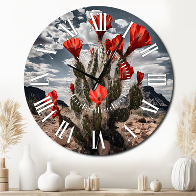 Horloge murale Western Desert Cactus Serenade