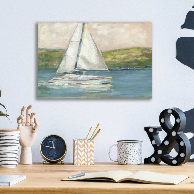 "Off the Coast I" par Ethan Harper, art mural en verre acrylique, H 12 po x l 16 po x P 0,12 po