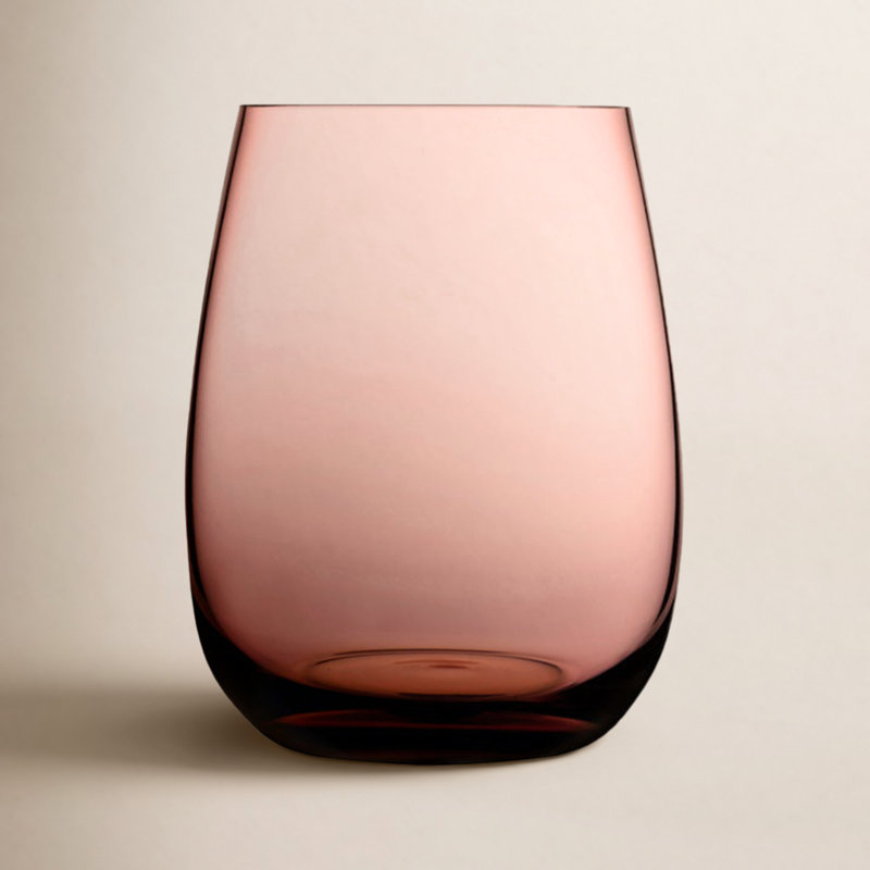 Colored U Crystal Drinking Glass, Caramel