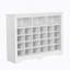 Armoire à chaussures moderne à 24 casiers avec base incurvée Design
