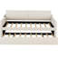 Lit de jour beige avec couchette réglable et bloc d'alimentation simple - élégant