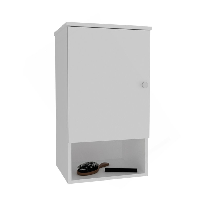 Pharmacie H 28,6 po, avec 1 porte et 3 tablettes, blanc, Blanc