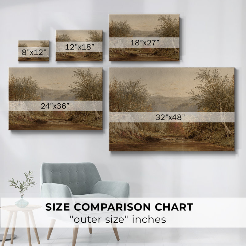 Vintage Landscape-DCIV, reproduction d'art sur toile, H 41 po x l 61 po
