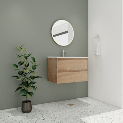30.37'' Single Bathroom Vanity with Ceramic Top