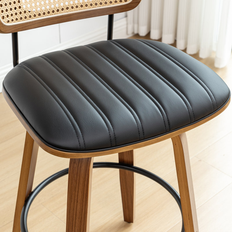 Tabouret de bar Valerie, Noir, Tabouret de bar (siège d'une hauteur de 30,31 po)