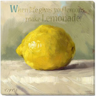Art mural inspirant giclée au citron