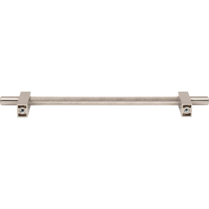 Larkin 3 Knurled Center Bar Pull, Satin Nickel, 12"