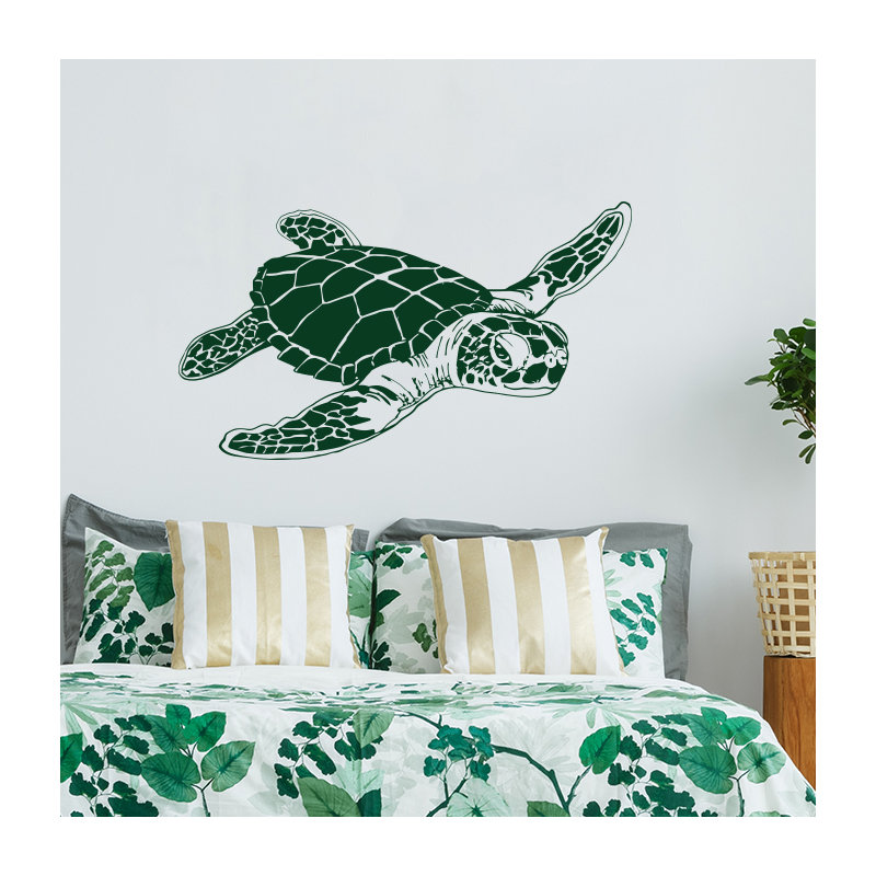 Décalcomanie murale tortue de mer, Vert