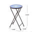 Table d'appoint extérieure pliante avec plateau et structure en fer