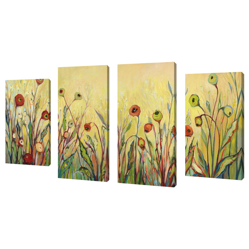 « summer pops » par jennifer lommers,, ensemble de 4 reproductions d’art sur toiles tendues, H 30 po x l 56 po x P 1 po