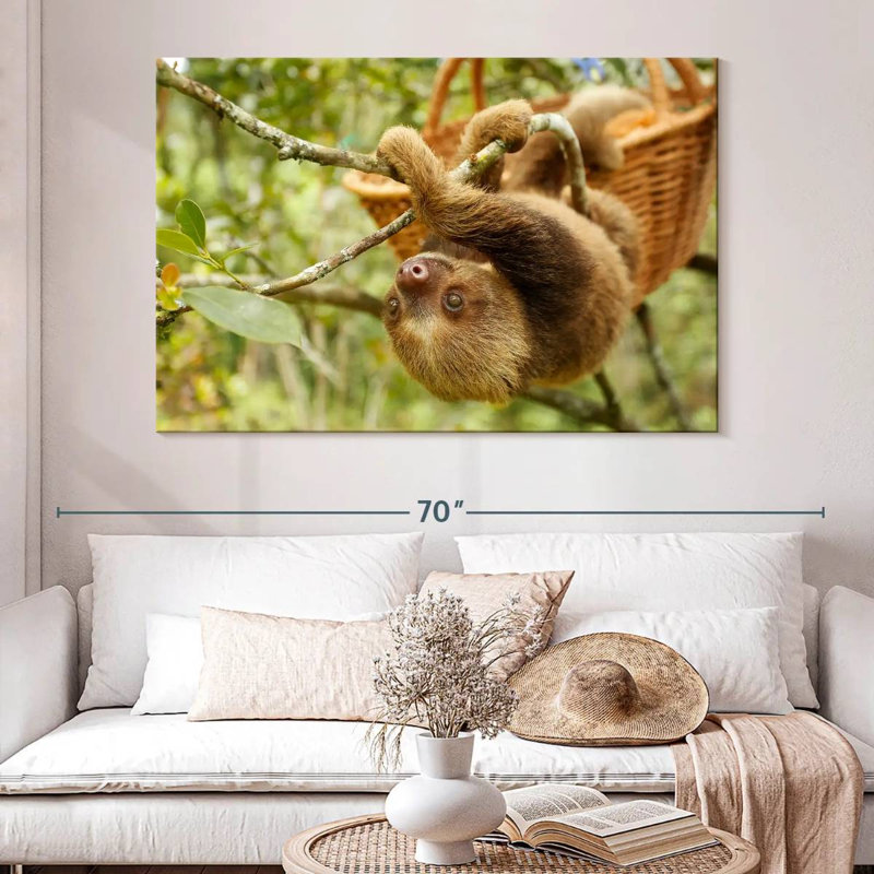Brampt Sloth On A Tree, 34" H x 51" W