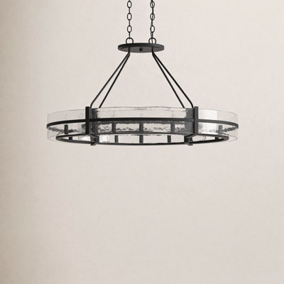 Brisa Steel Dimmable Drum Chandelier