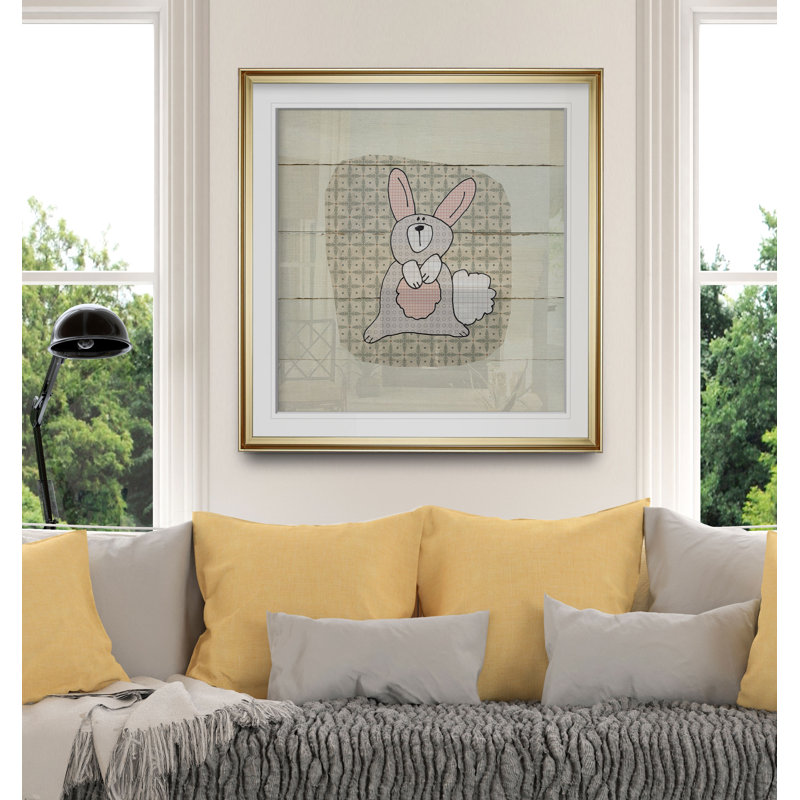 Art de lapin Kenefic Woodland Creatures, H 23 po x l 23 po x P 1,5 po, Encadrement doré