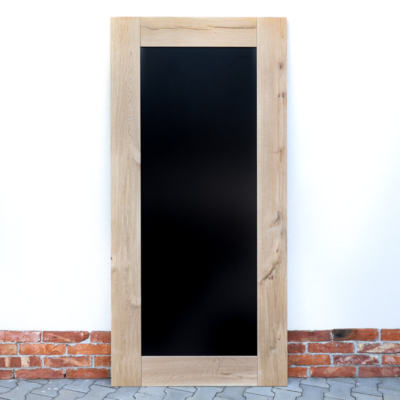 Thornburg Solid Oak Sliding Door with Blackboard Unfinished, Unfinished
