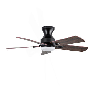 Hot Ventilateurs de plafond avec lumières, ventilateur de plafond à profil bas de 42 pouces avec lumière et télécommande, montage encastré, réversible, 3CCT, à intensité variable, silencieux, ventilateur de plafond noir pour la chambre à coucher, utilisation intérieure / extérieure