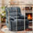 Brisen 40" W Oversize Chenille Power Lift Up Heated Massage Recliner, Remote, USB Type-C Port-909215128