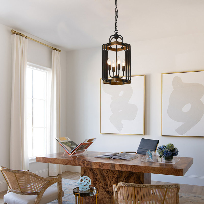 Luminaire suspendu rustique 4 lumières Farmhouse Chandelier