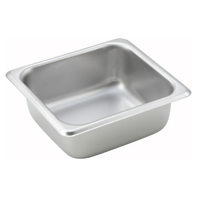 Winco SixthSize Rectangle Stainless Steel Food Storage Container