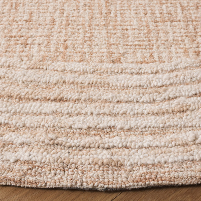 Khristiane Ebony Hand Tufted Wool And Cotton Bordered Rug, Round 6'