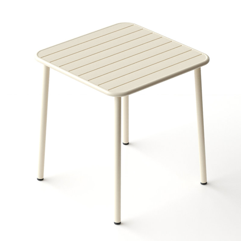 table d'extérieur carrée, Blanc rétro