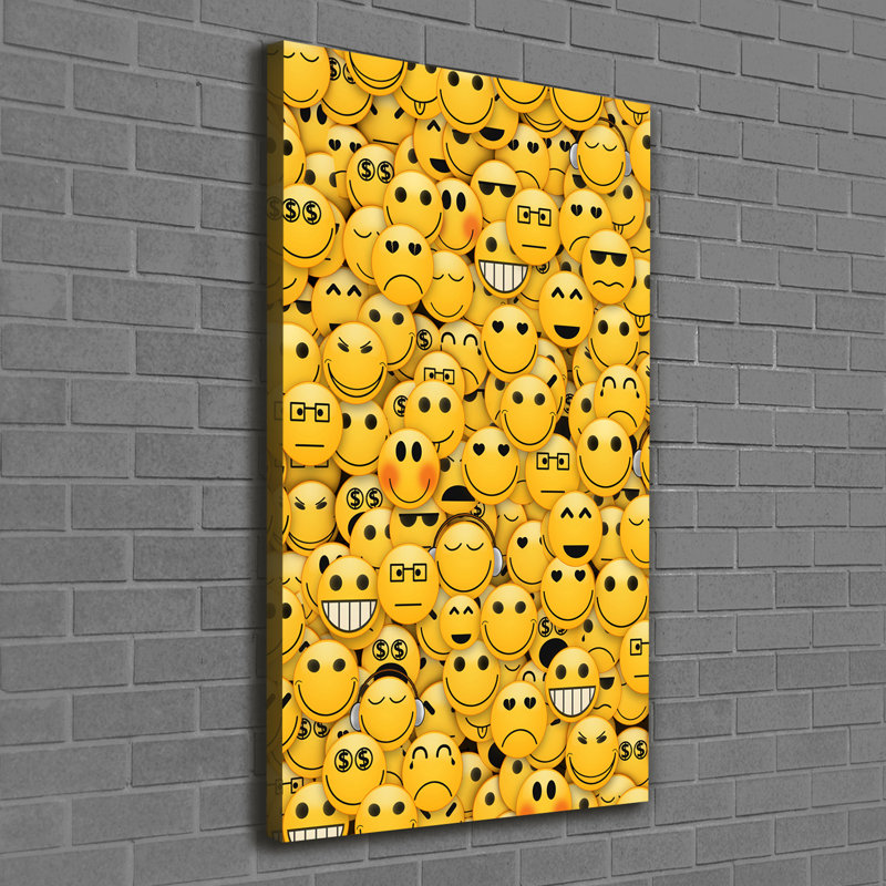 emoticons 1 Piece Wrapped Canvas Wall Art