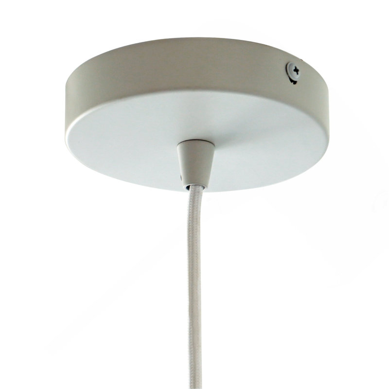 Luminaire suspendu Dorset - blanc et naturel / terre cuite