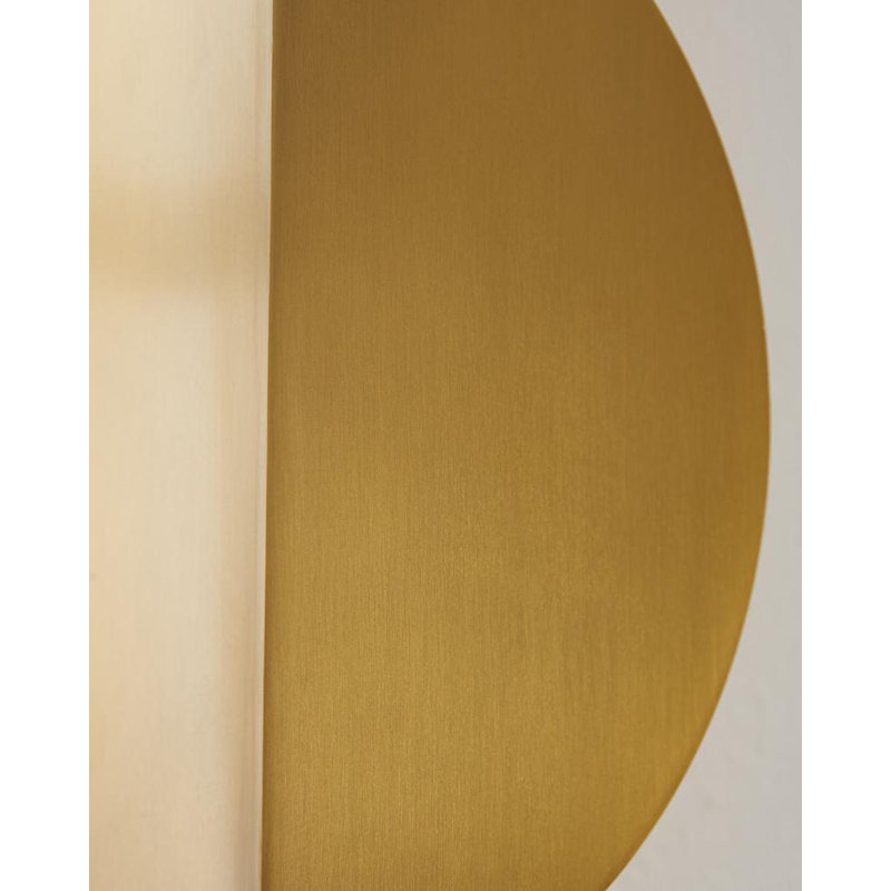 Keef Steel LED Flush Mounted Sconce, Burnished Brass, Burnished Brass