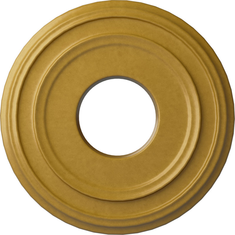 Médaillon de plafond H 12,375 po x l 12,375 po x P 1,125 po, Or iridescent