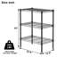 Étagère de rangement réglable en fil métallique robuste à 3 niveaux - Organisateur de tablettes sur pied polyvalent pour la cuisine, la salle de bain et la buanderie