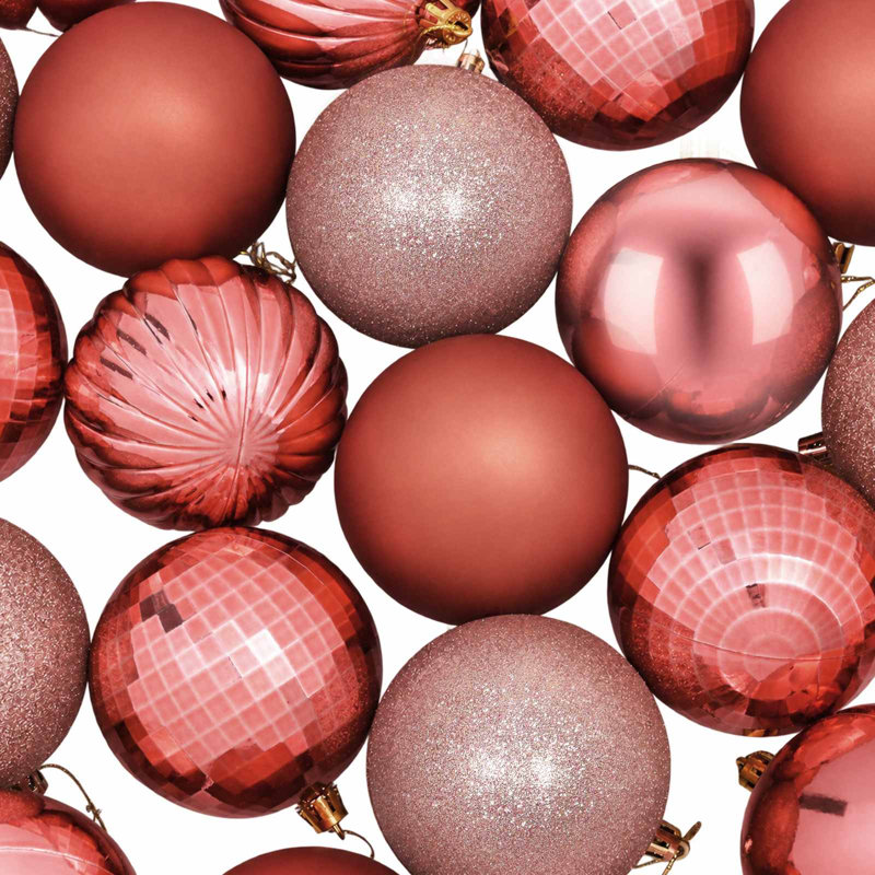 8cm Polystyrene Bauble, Pink, Rose