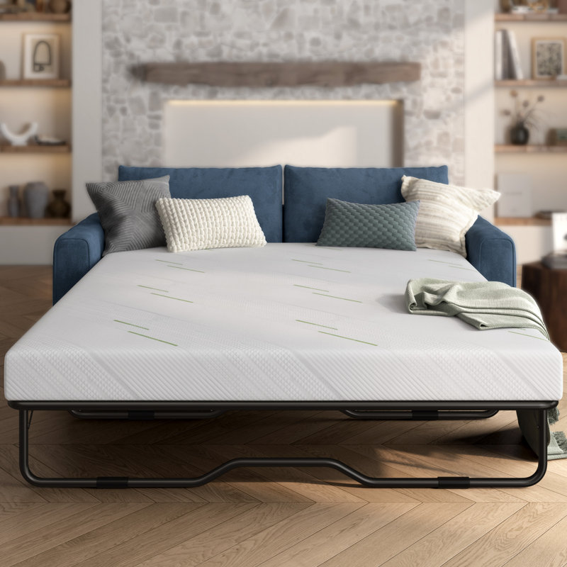 Matelas en mousse viscoélastique moyenne de 4 po pour canapé-lit, remplacement du matelas du canapé-lit - matelas seulement
