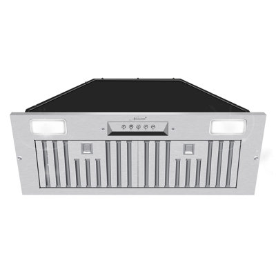 Nauxus 27.75 " W Stainless Steel 600 CFM Ducted (Vented) Insert Range Hood with Baffle and Charcoal Filter