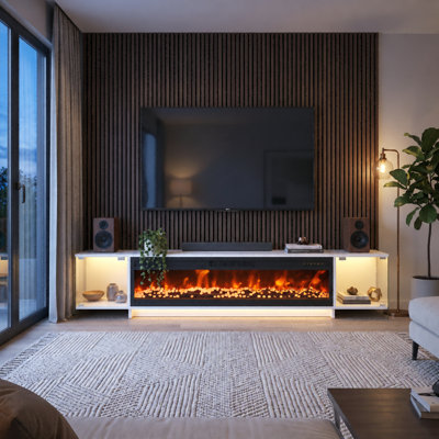 Meuble télé 70,9 po Modern White