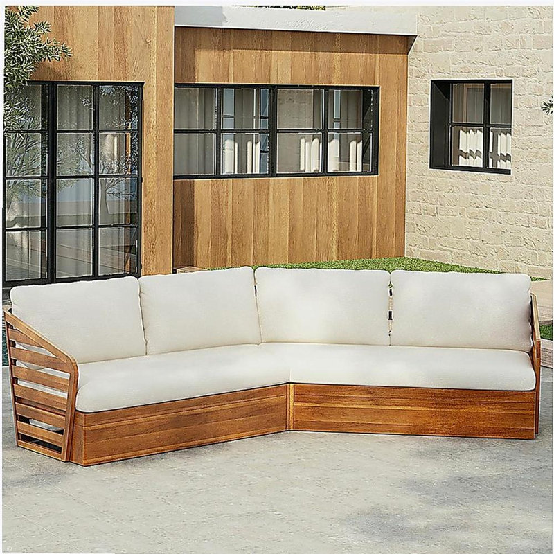Ensemble de canapé Royal Acacia Patio V, beige