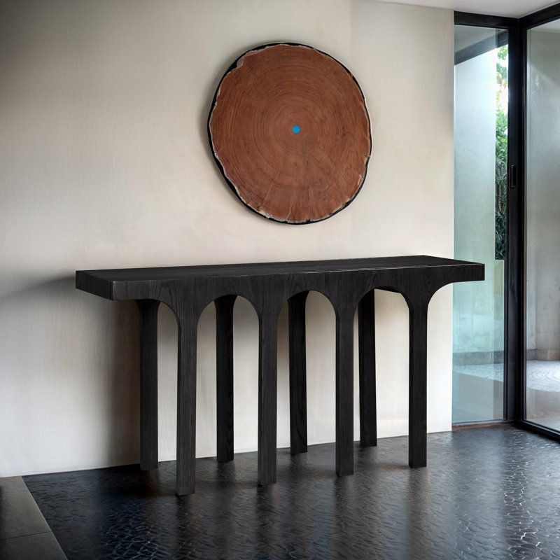 Brint Console Table, Black, 31" H x 58" W x 18" D