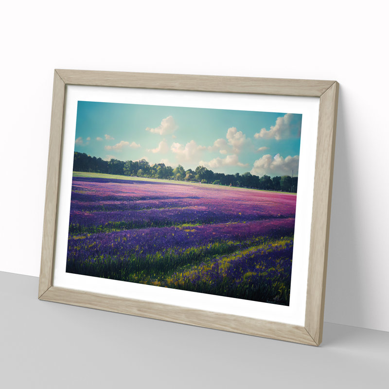 Unbeatable Bluebell Field - Framed Print, 34cm H x 46cm W x 2cm D, Oak Framed