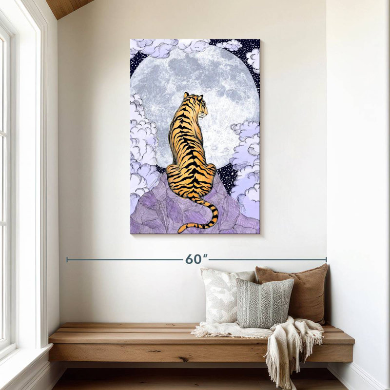 Brampt Tiger Moon I, 45" H x 30" W
