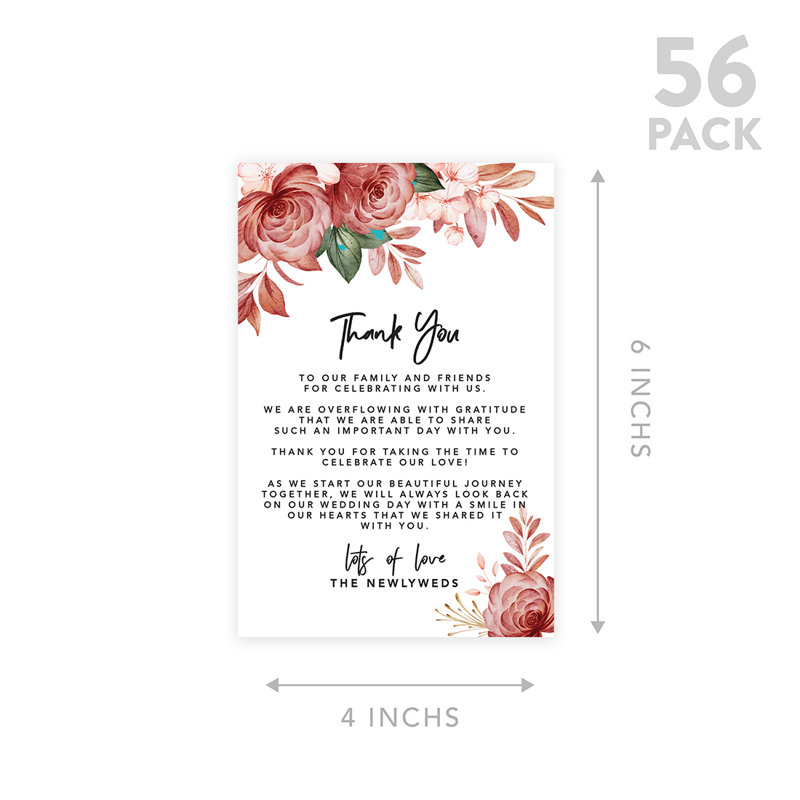 Coffret de 56 cartes de mariage Boho