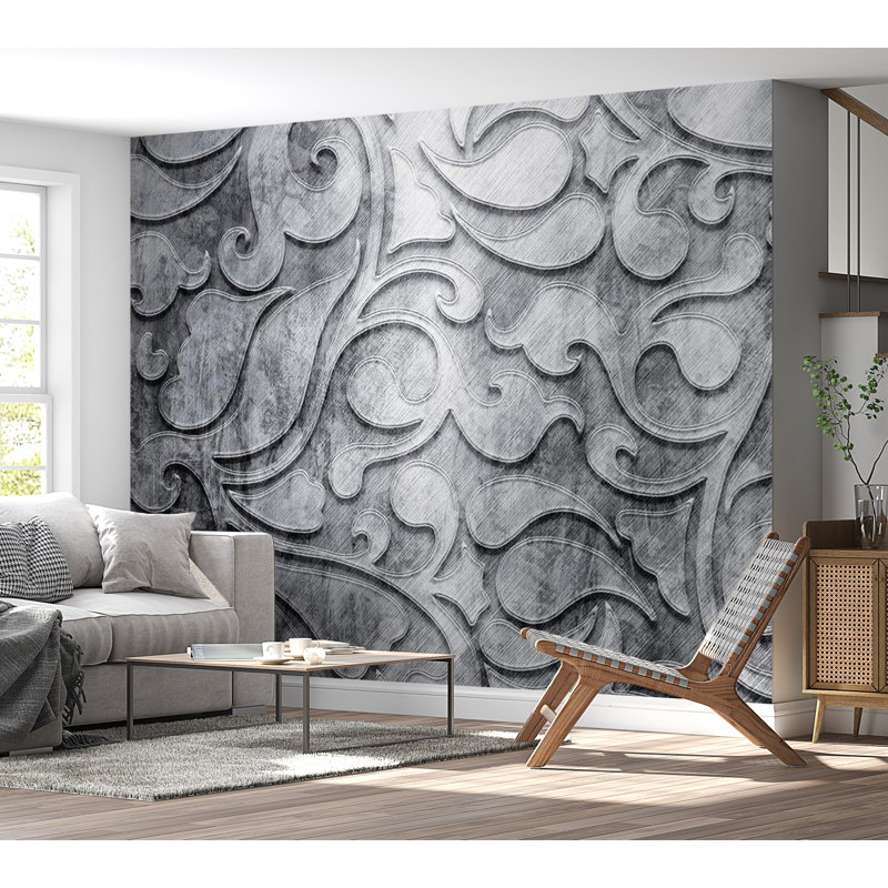 Murale à motif floral, L 90 po x l 118 po