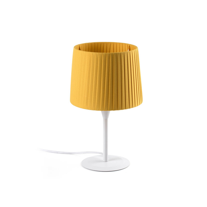Mini lampe de table Samba, Blanc, Jaune, H 17,5 po x l 8,5 po x P 8,5 po