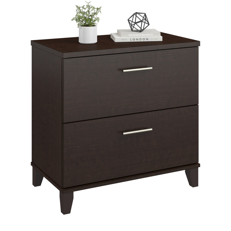 Classeur latéral 2 tiroirs en cerisier moka, Cerise mocha