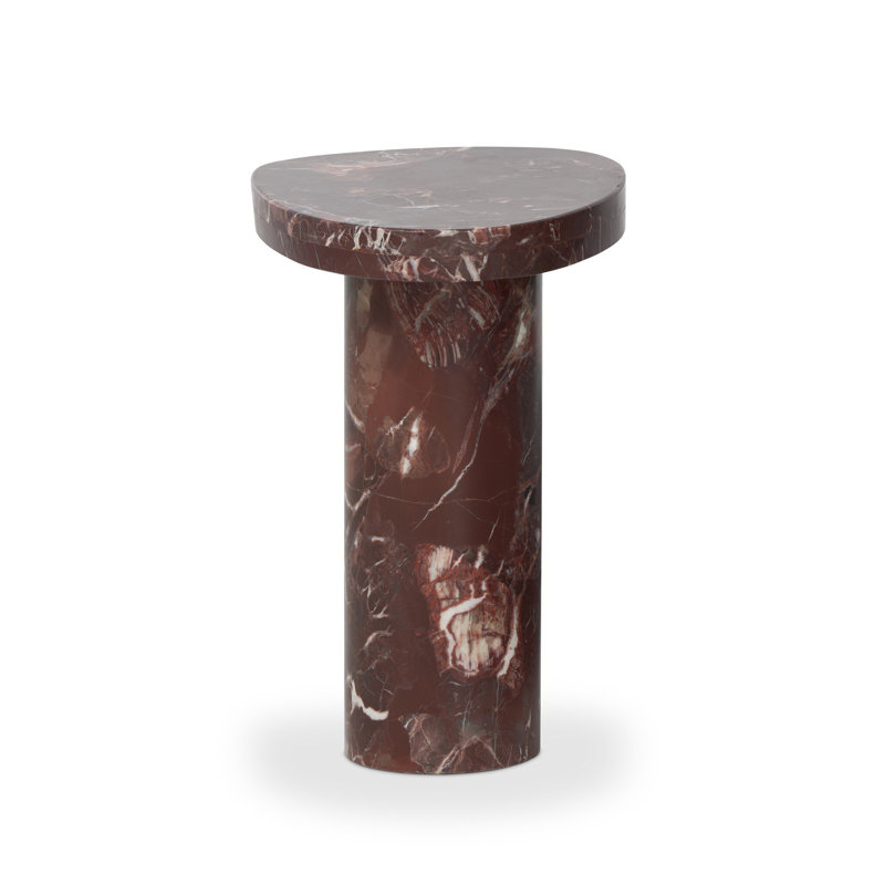 Zion End Table-Merlot Marble, Marble, Merlot Marble