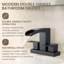 Robinet de lavabo de salle de bain 4 pouces avec ensemble de bonde Modern Waterfall-122910199