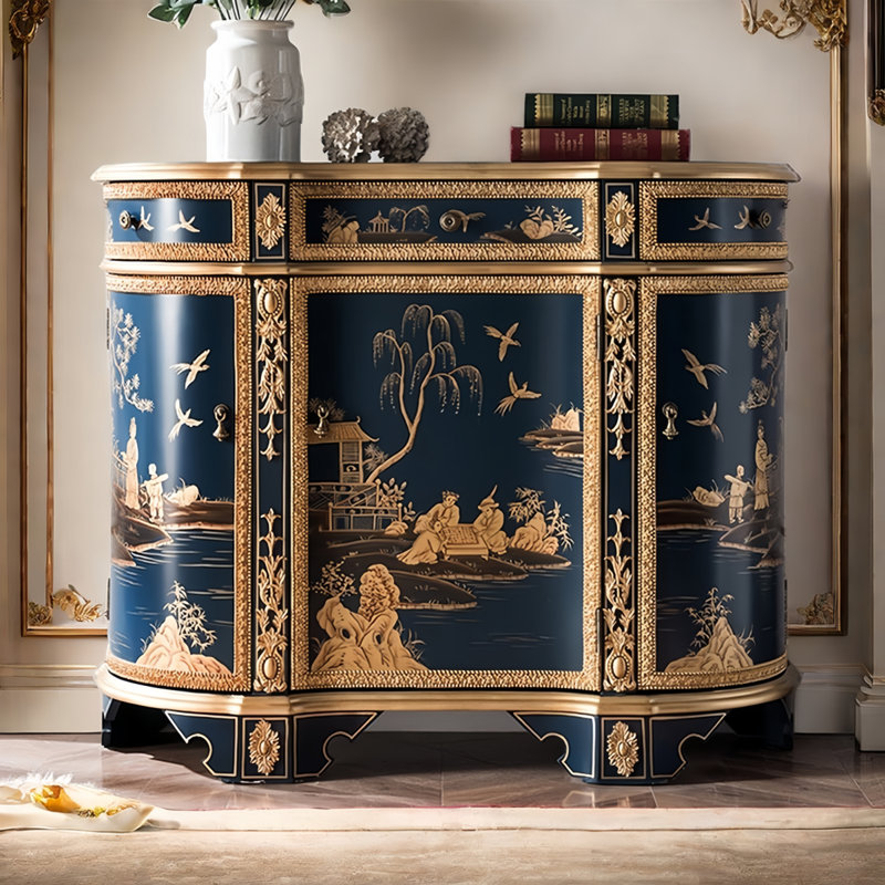 Armoire décorative peinte à la main de style européen